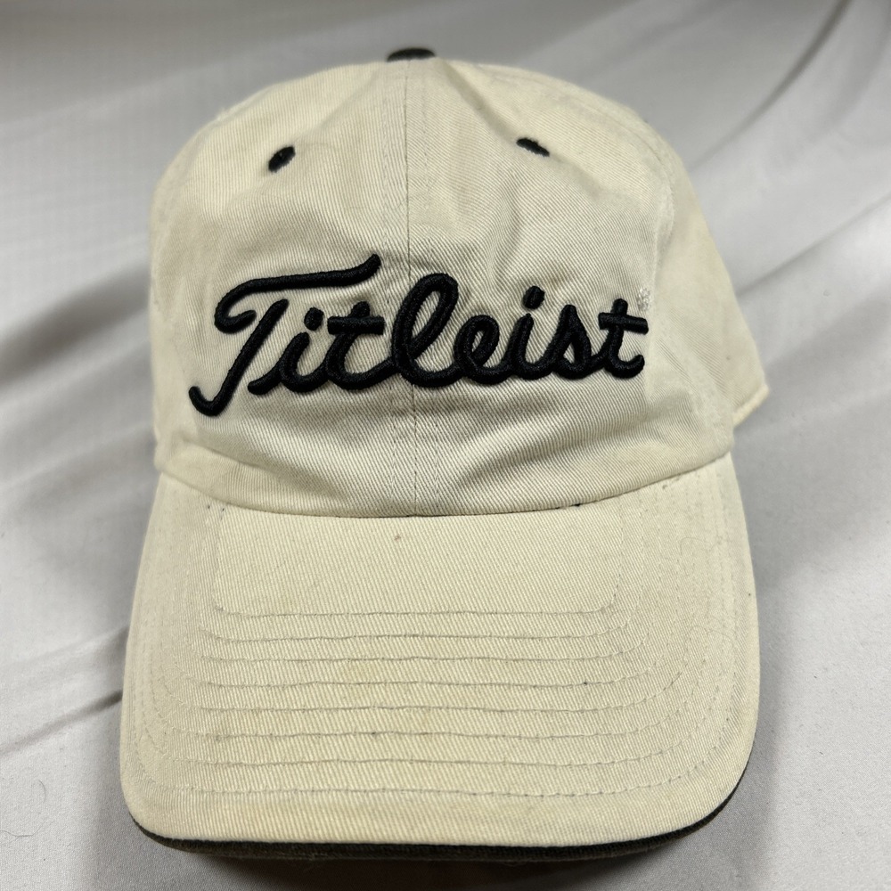 Titleist Golf Hat Beige Adjustable Strapback Unisex Cap New Era Brand